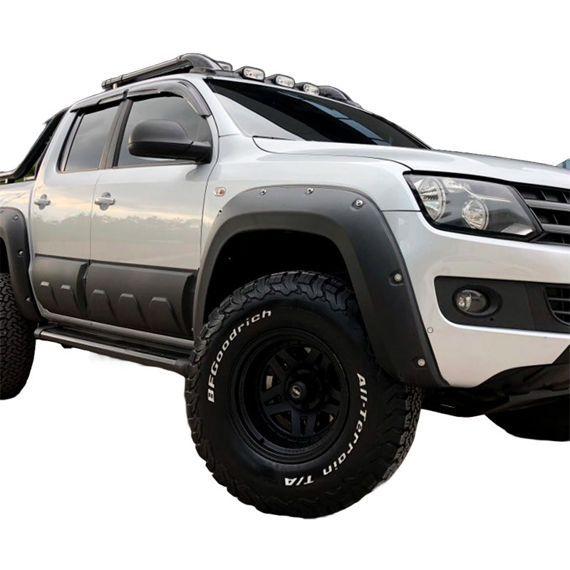 OneWay, lokasuojan levennyslevyjen sarja, mattamusta, sopii Volkswagen Amarok MK1 2010-2016, 4-osainen