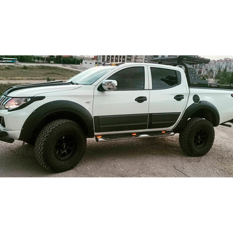 OneWay, Fender Flares-sats, matt svart, Passar till Mitsubishi L200 Triton 5 (2015-2019) & Fiat Fullback (2015-2019) – 4 delar