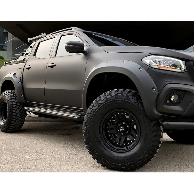OneWay, Fender Flares-sats, matt svart, Passar till Mercedes X-Class W470 (2017-), 4 delar