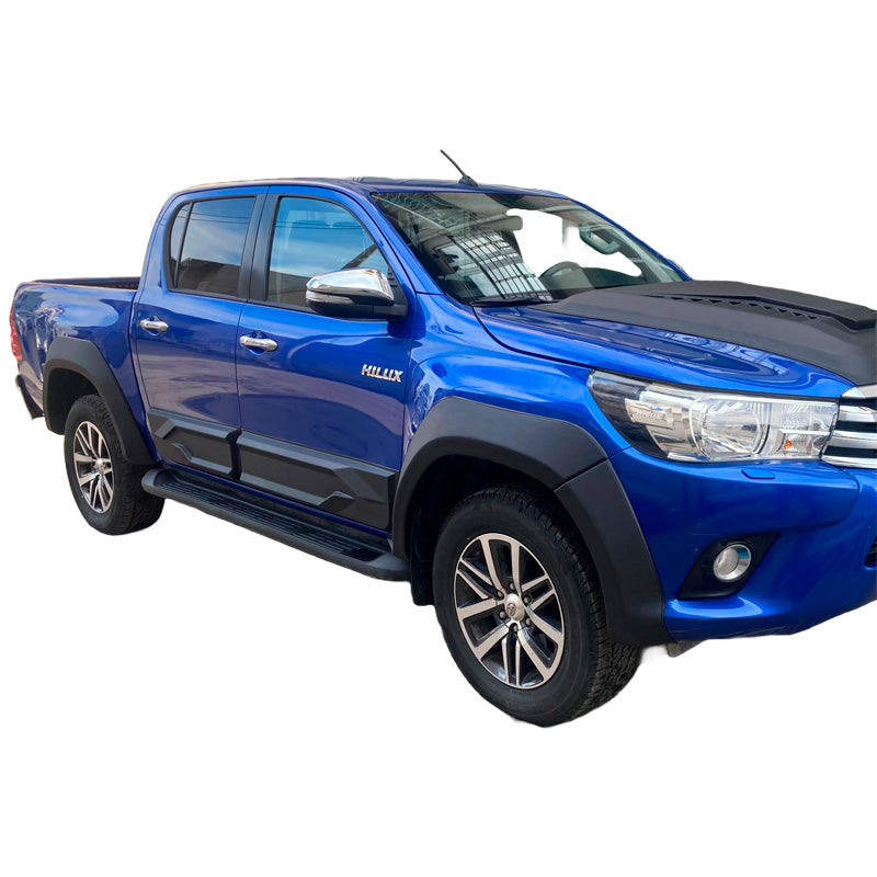 OneWay, lokasuojan levennyslevyjen sarja, mattamusta, sopii Toyota Hilux 2015-2020, 6-osainen sarja
