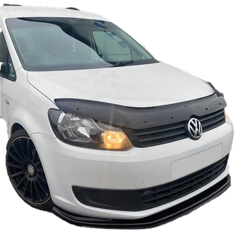 OneWay, etupuskurin spoileri, kiiltävän musta, sopii Volkswagen Caddy MK3 Facelift 2010-2015