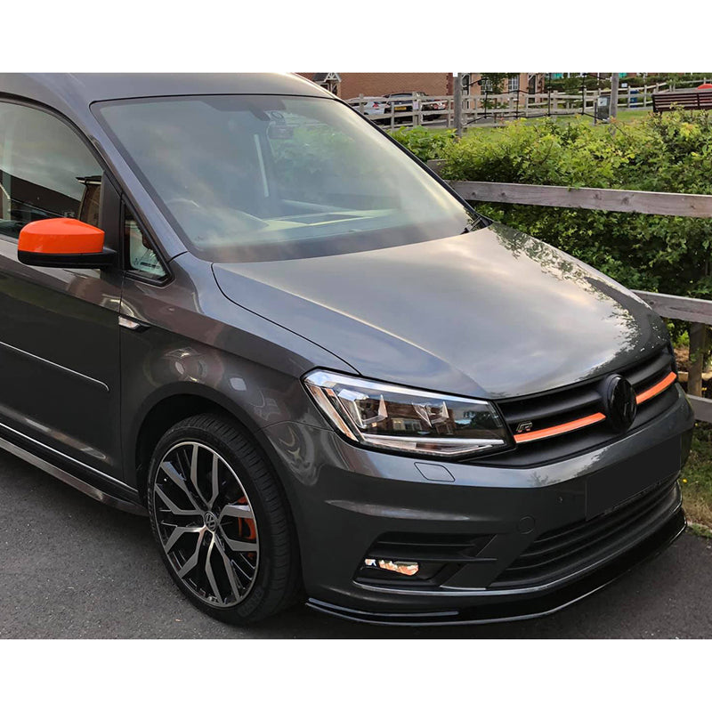 OneWay, etupuskurin spoileri, kiiltävän musta, sopii Volkswagen Caddy MK4 2015-2020