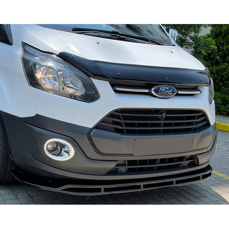 OneWay, frontspoiler, blank svart, Passar till Ford Transit Custom MK1 (2012-2018), 2-delad sats