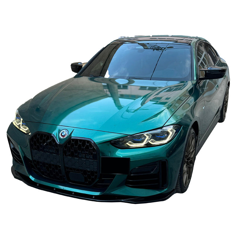 OneWay, etuspoileri, kiiltävän musta, sopii BMW i4 G26 M-Pack 2021- & 4-Series G26 M-Pack/M440i 2021-