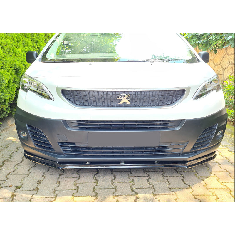 OneWay, etupuskurin spoileri, kiiltävän musta, sopii Peugeot Expert 3. generation (2016-), 'Sporty Design'