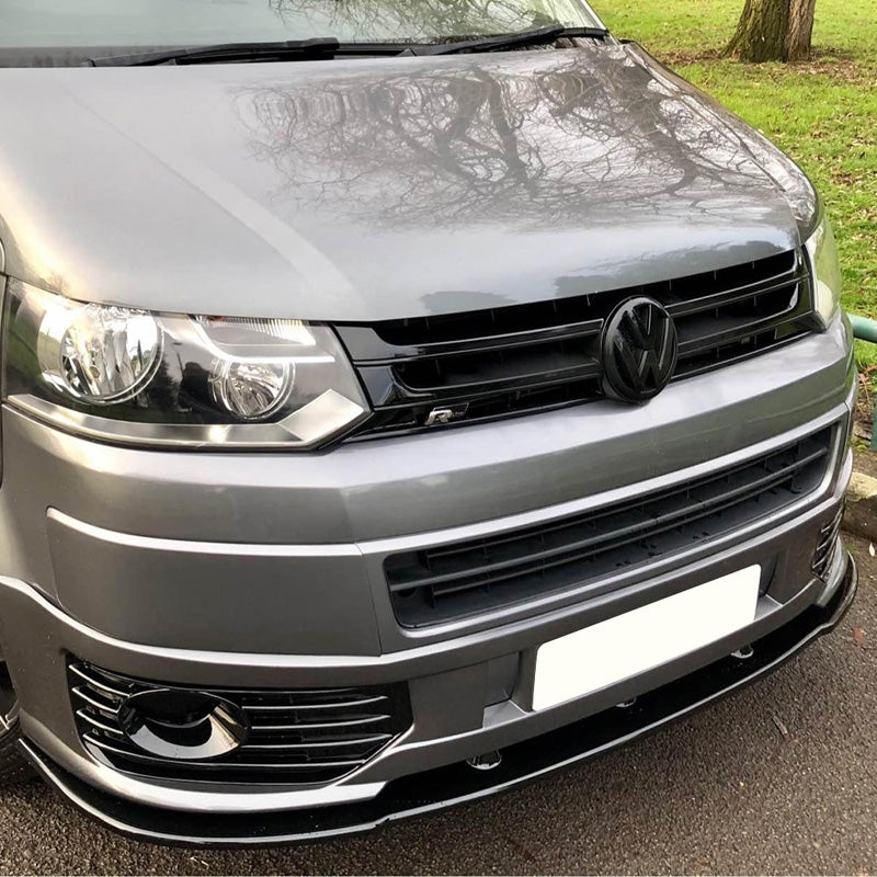 OneWay, frontspoiler, blank svart, Passar till Volkswagen Transporter T5.1 Sportline (2010-2015)
