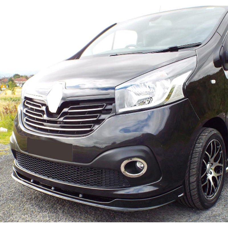 OneWay, etupuskurin spoileri, kiiltävän musta, sopii Renault Trafic X82 (2014-2018)