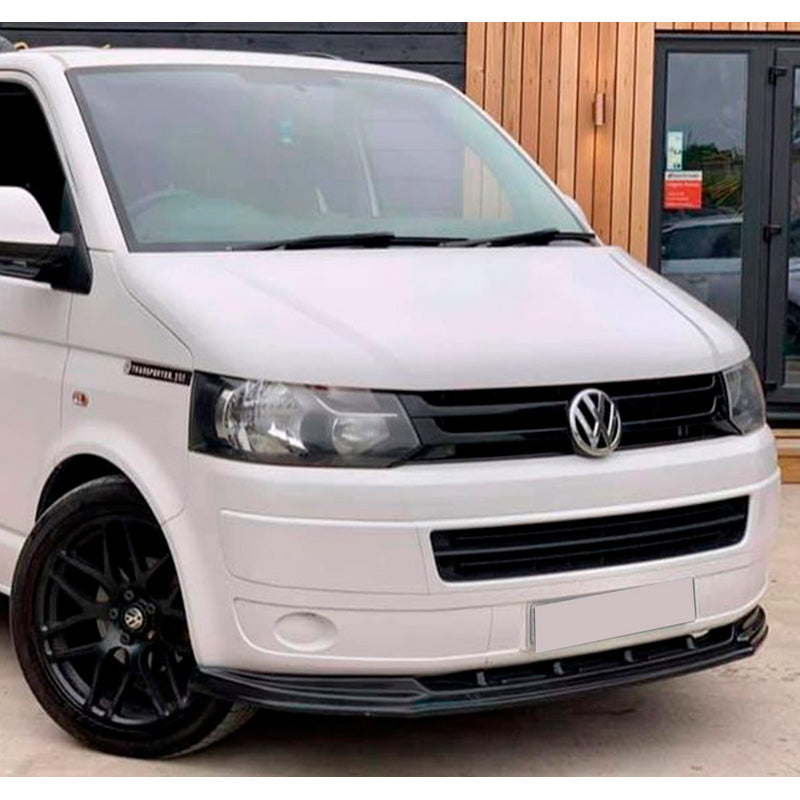 OneWay, etupuskurin spoileri, kiiltävän musta, sopii Volkswagen Transporter T5.1 (2010-2015)