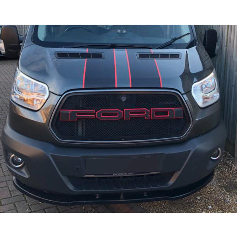 OneWay, Frontspoiler, Glansig svart, Passar till Ford Transit MK8 (2014-2019)