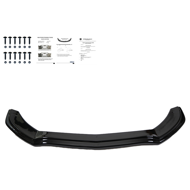 OneWay, etuspoileri, kiiltävä musta, sopii Mercedes C-Class W205 C43 AMG Sedan/Combi 2016-2018, OEM-laatua