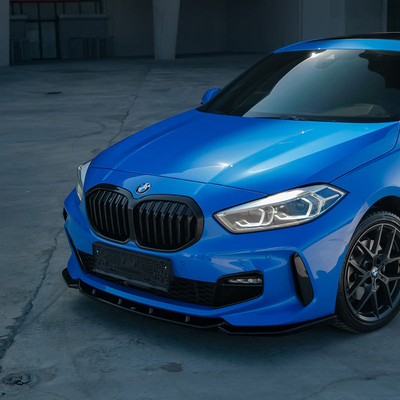 OneWay, Frontspoiler, blank svart, Passar till BMW 1-Series F40 M-Pack/M135i 2019-, "Sportig elegans"