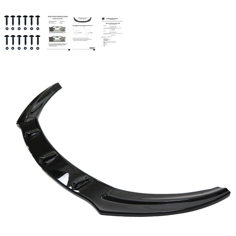 OneWay, etuspoileri, kiiltävä musta, sopii Opel Astra J OPC/VXR 2009-2015, OEM-laatua