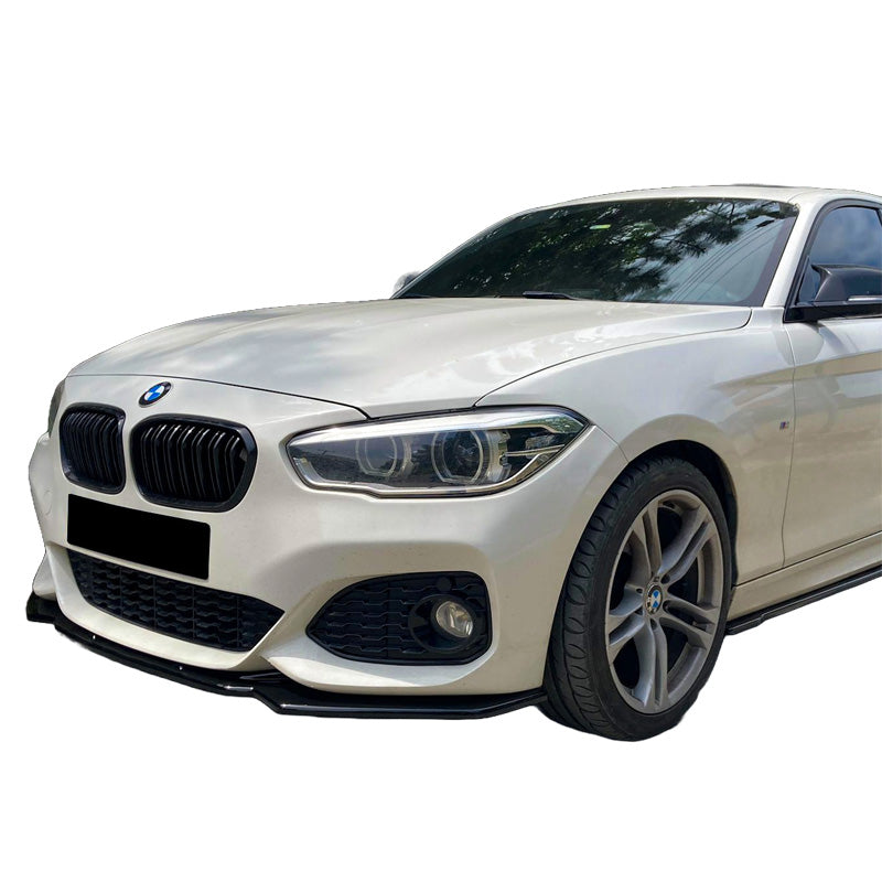 OneWay, frontspoiler, blank svart, passar till BMW 1-Serie F20/F21 M-Power Facelift 2015-2019