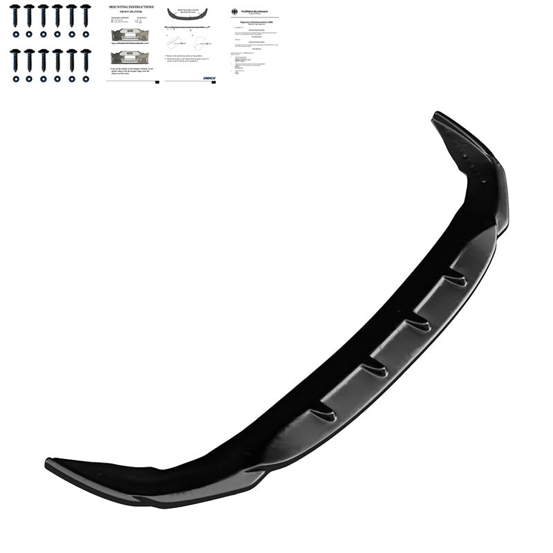 OneWay, frontspoiler, blank svart, passar till BMW 2-Series F44 Gran Coupe M-Pack/M235i (2019-), 'Sporty Elegance'