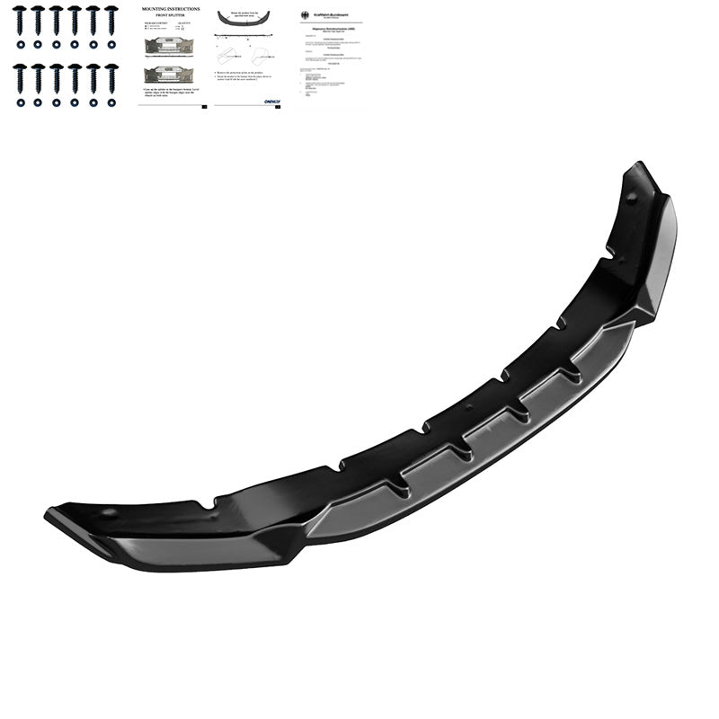OneWay, frontspoiler, blank svart, passar till BMW X5 M F85 & X6 M F86 2013-2018
