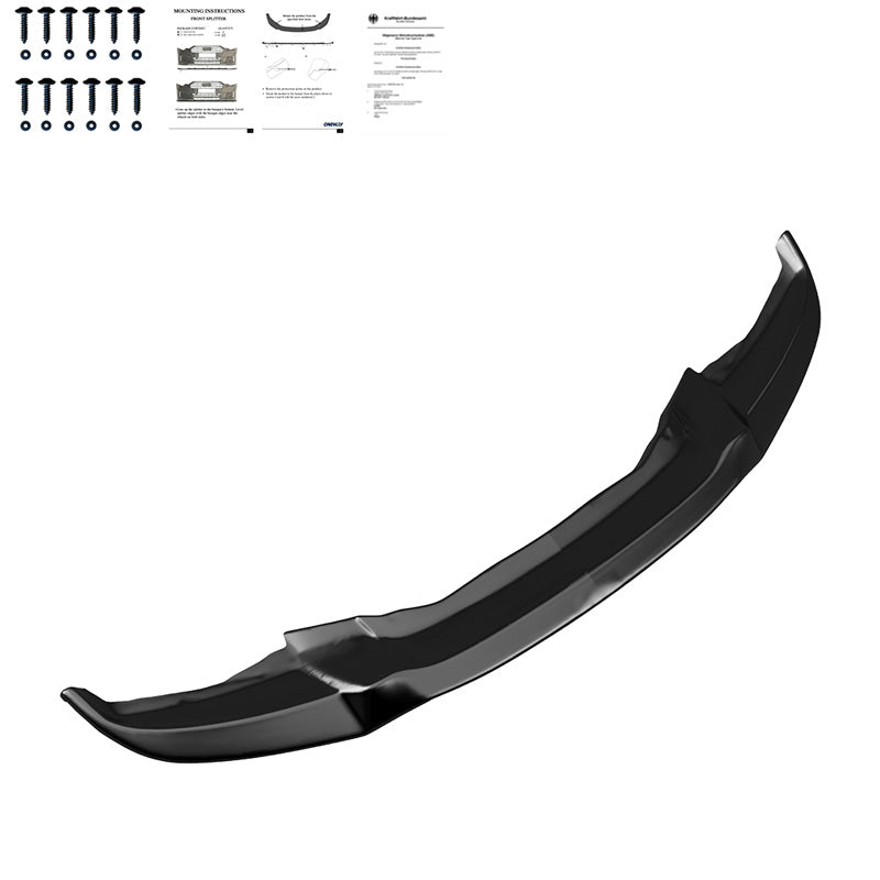 OneWay, frontspoiler, blank svart, passar till BMW X6 F16 M-Pack (2014-2019)