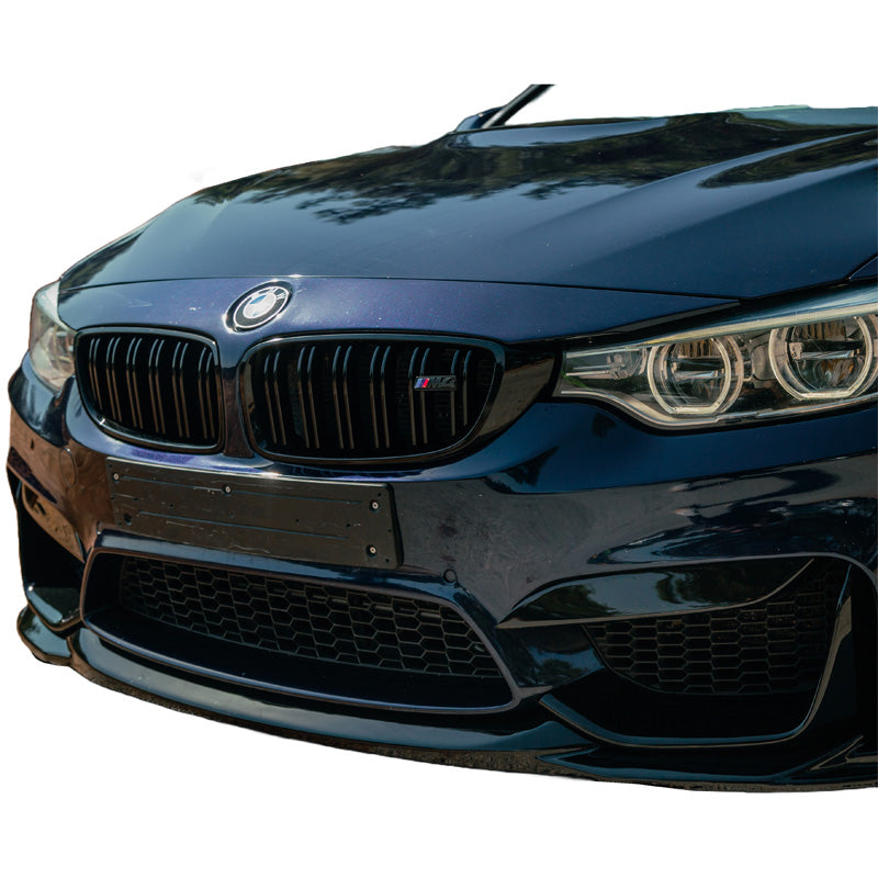 OneWay, frontspoiler, blank svart, passar till BMW M3 F80 (2014-2018) & M4 F82 (2014-2021)
