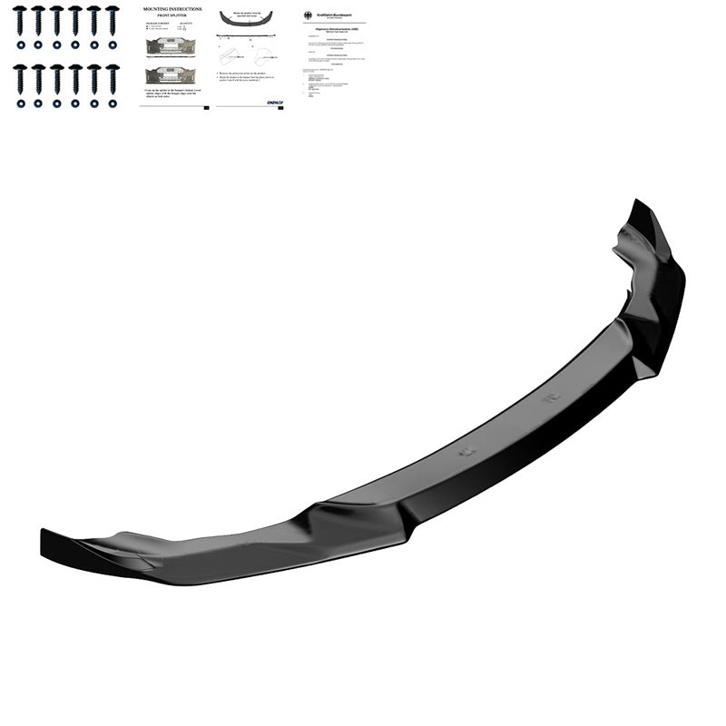 OneWay, frontspoiler, ABS plast, blank svart, passar till BMW M2 Competition F87 (2018-2020)