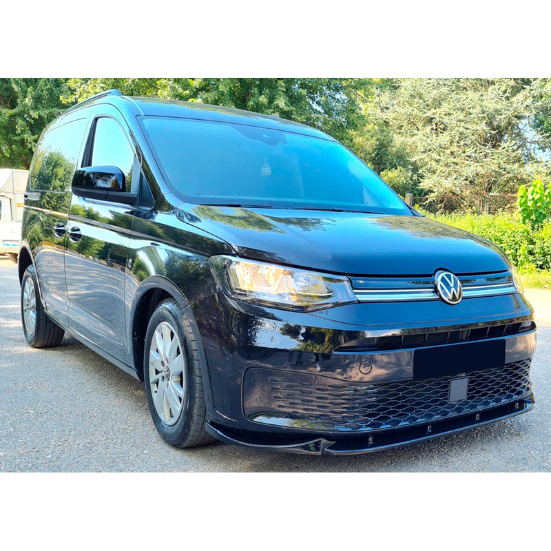 OneWay, frontspoiler, blank svart, passar till Volkswagen Caddy MK5 (2020-), OEM-kvalitet