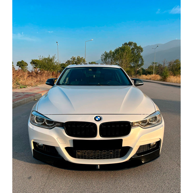 OneWay, eturoiskeläpät, kiiltävän musta, sopii BMW 3-Series F30 M-Packiin (2012-2019), 2-osainen sarja
