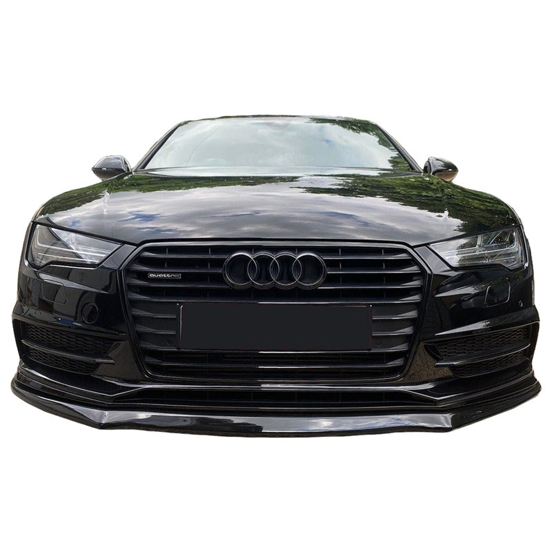 OneWay, frontspoiler, glanssvart, passar till Audi A7 S-Line/S7 C7 Facelift 2014-2017