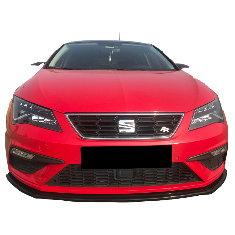 OneWay, frontspoiler, matt svart, passar till Seat Leon (5F) HB/SC/ST FR/Cupra Facelift 2017-2020, Version 2