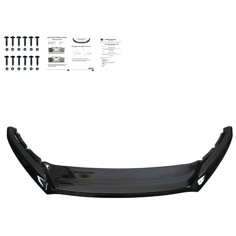 OneWay, frontspoiler, matt svart, passar till Skoda Superb 3V HB/Combi Facelift (2019-2023)