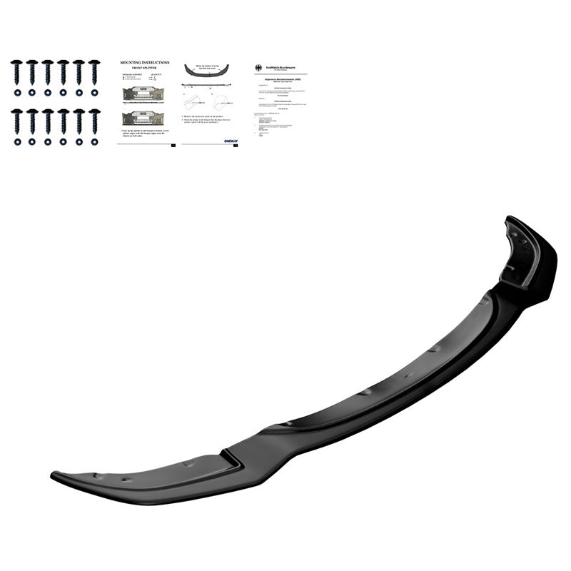 OneWay, etulippa, kiiltävän musta, Sopii BMW 5-Series F10/F11 M-Pack 2011-2016, Version 2