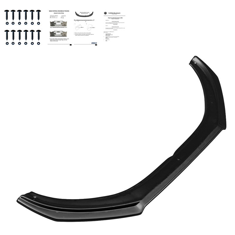 OneWay, frontspoiler, glanssvart, passar till Volvo V40 R-Design 2012-2019, OEM-kvalitet