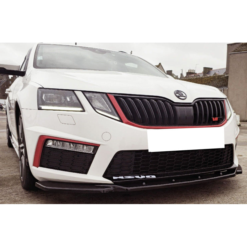 OneWay, Frontspoiler, Glanssvart, Passar till Skoda Octavia III RS HB/Kombi (2013-2016)