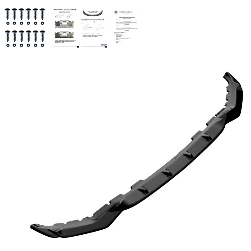 OneWay, Frontspoiler, Glanssvart, Passar till BMW X7 M G07 M-Pack (2018-2022)