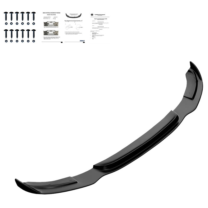 OneWay, Frontspoiler, Glanssvart, Passar till BMW 3-Series F34 GT 335i M-Pack (2012-2017)