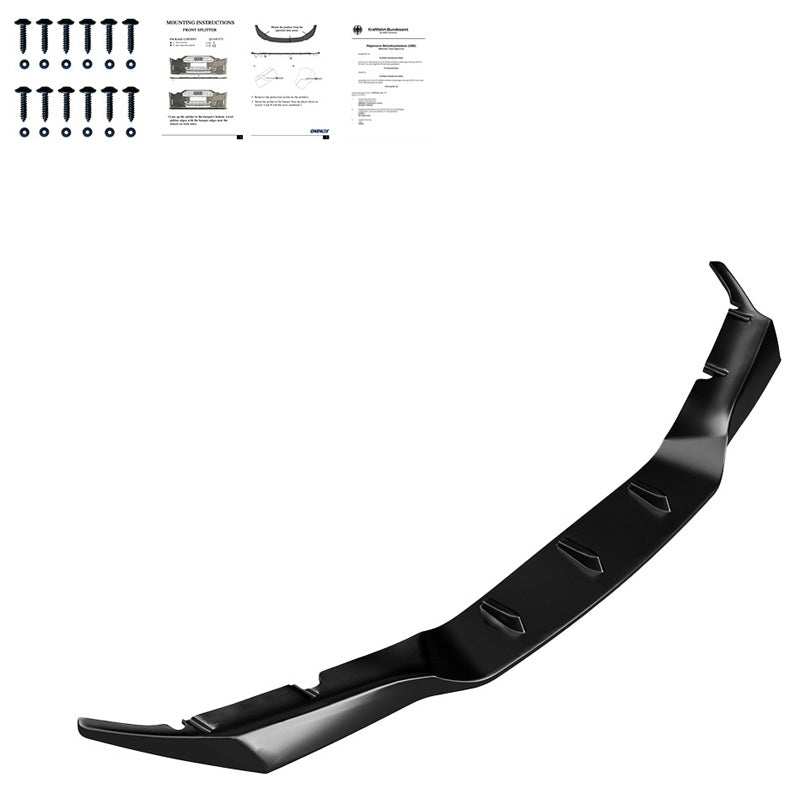 OneWay, etuspoileri, kiiltävä musta, sopii BMW M5 F90 PreFacelift 2018-2020, OEM-laatua