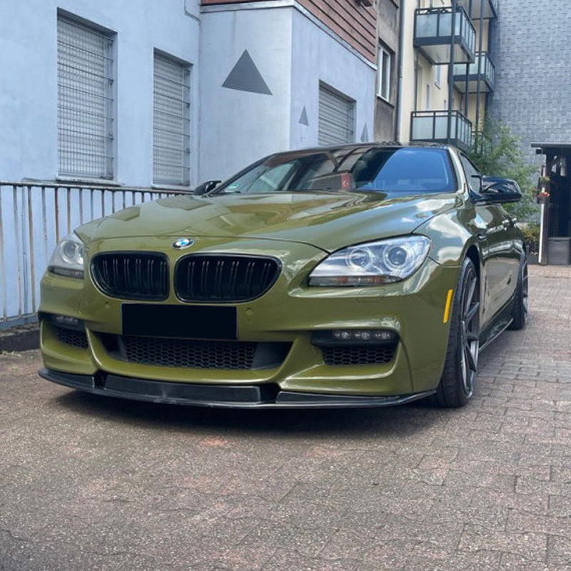 OneWay, etuspoileri, kiiltävä musta, sopii BMW 6-Series F06/F12/F13 Facelift M-Pack 2013-2018