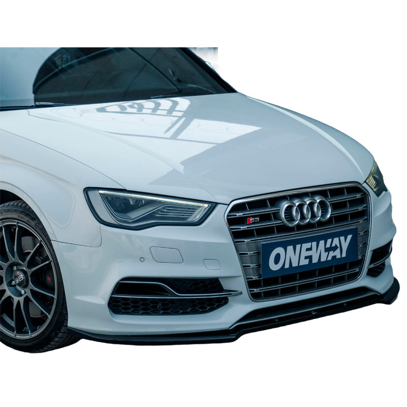 OneWay, etulippa, kiiltävä musta, sopii Audi S3 8V (Sedan/Convertible) 2013-2016, Version 2