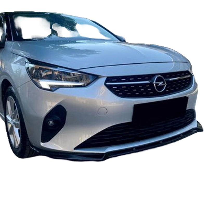 OneWay, etuspoileri, kiiltävän musta, sopii Opel Corsa F 2019-, OEM-laatua, TÜV-hyväksytty