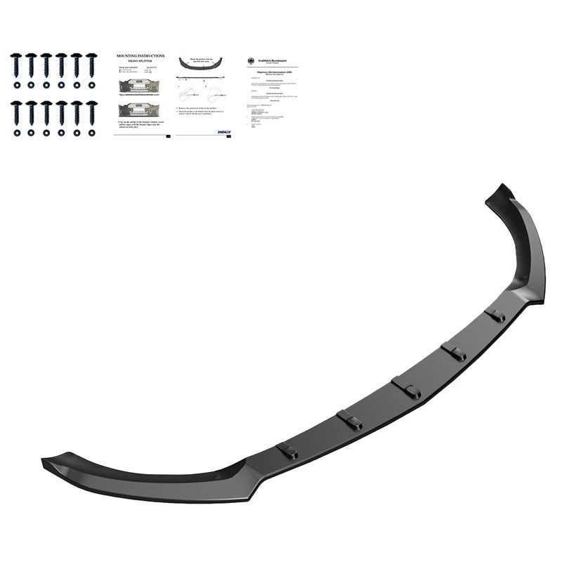 OneWay, Frontspoiler, Glanssvart, Passar till Mercedes CLA Coupe AMG-Line C118/X118 2019-