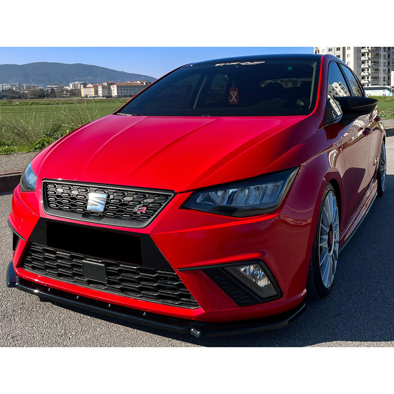OneWay, etuspoileri, kiiltävän musta, sopii Seat Ibiza (6F) 2017- alkaen, FR