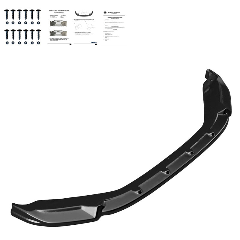 OneWay, Främre spoiler, blank svart, Passar till Skoda Kodiaq I Facelift 2021-2024, 100% fordonsanpassad passform