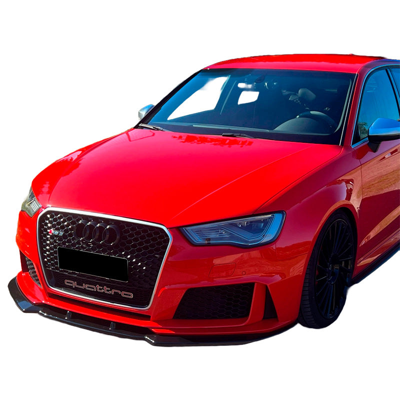OneWay, etuspoileri, kiiltävän musta, sopii Audi RS3 8V Sportback (2015-2016)