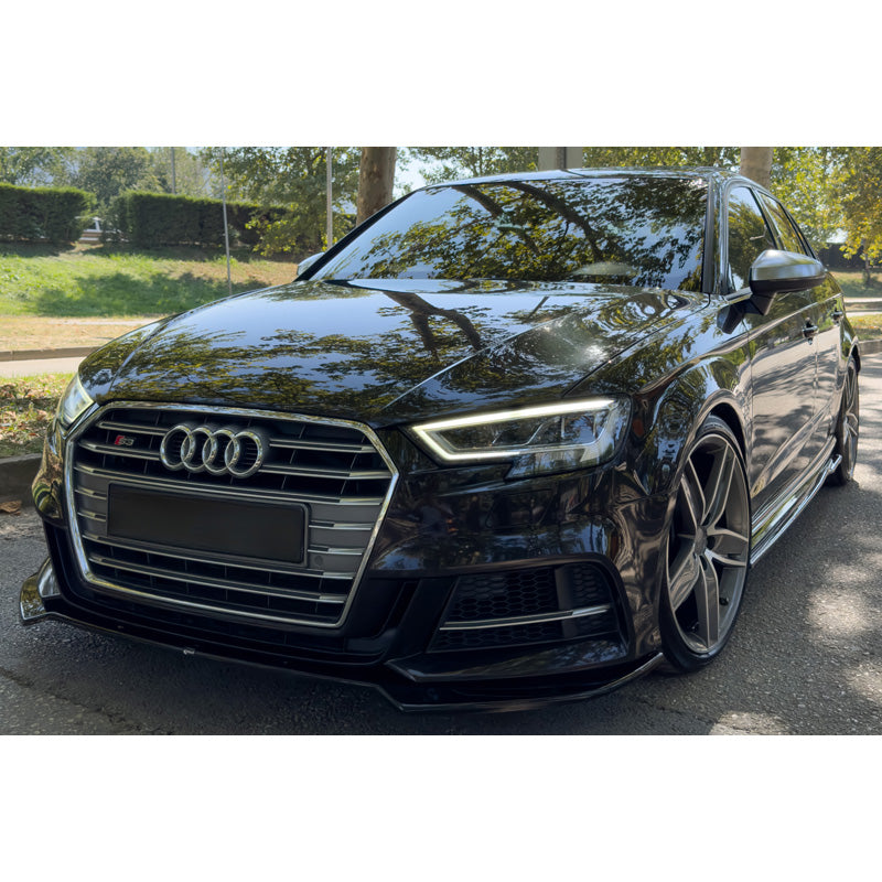 OneWay, Frontspoiler, Blank svart, Passar till Audi S3 Sportback 8V Facelift (2016-2020)