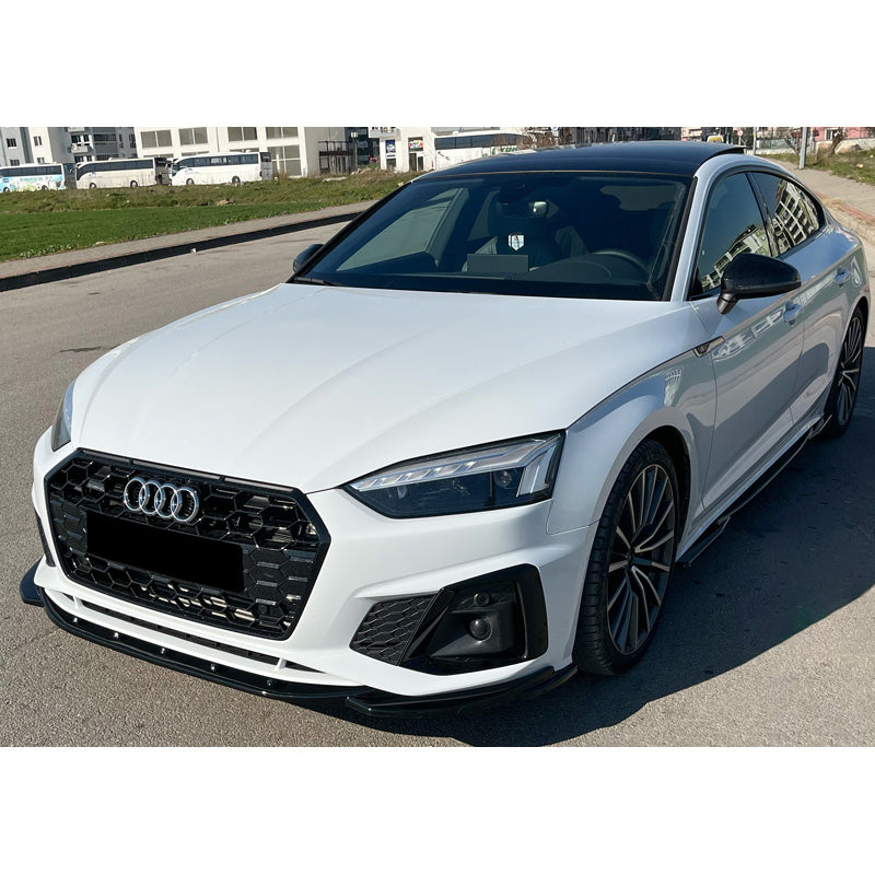 OneWay, Frontspoiler, blank svart, Passar till Audi A5 S-Line/S5 F5 Facelift (2019-), "Sportigt utseende"
