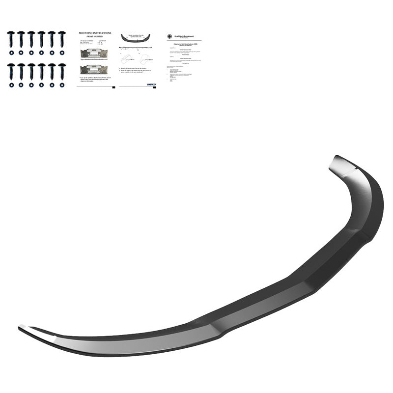 OneWay, Frontspoiler, blank svart, Passar till Mercedes A45 AMG W176 (2013-2015)
