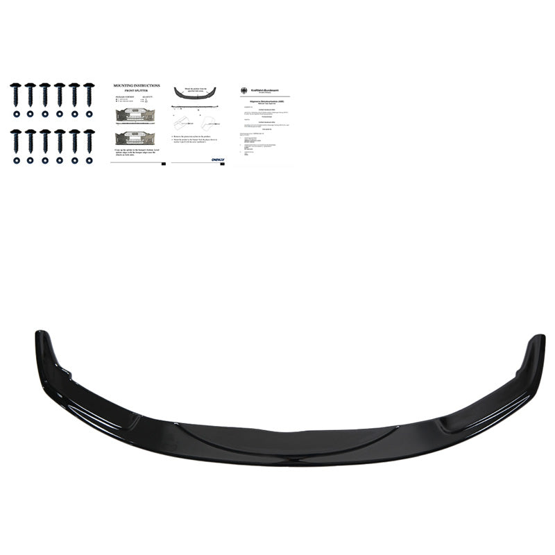 OneWay, etuspoileri, kiiltävän musta, sopii BMW 5-Series F10/F11 M-Pack (2011-2016), Version 3