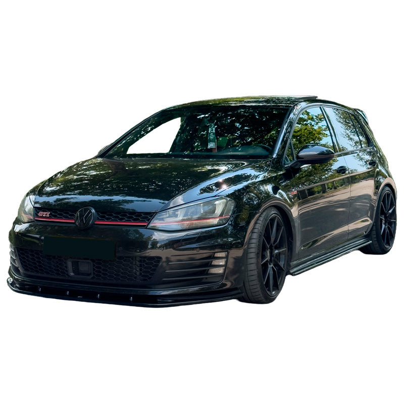 OneWay, etuspoileri, kiiltävän musta, sopii Volkswagen Golf VII HB/Variant GTI/GTD 2013-2016