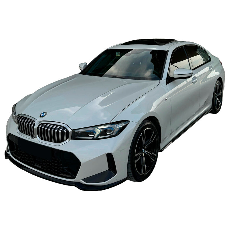 OneWay, etuspoileri, kiiltävän musta, sopii BMW 3-Series G20/G21/M340i M-Pack Facelift 2022-