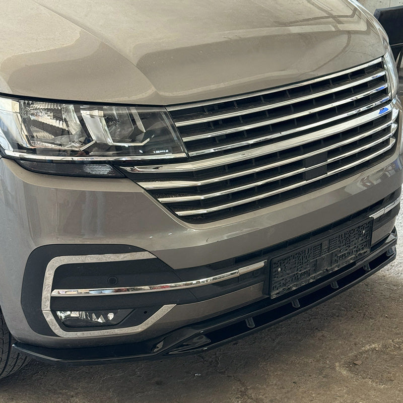 OneWay, frontspoileri, kiiltävä musta, sopii Volkswagen Transporter T6.1 (2020-2022)