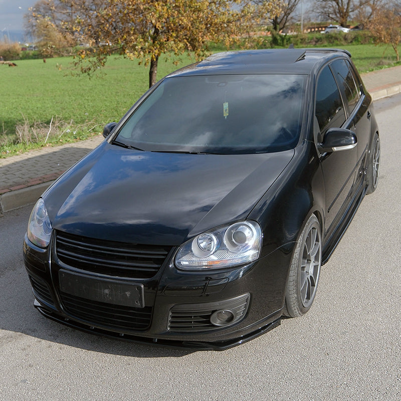 OneWay, etuspoileri, kiiltävän musta, sopii Volkswagen Golf V GTi/GTD (2003-2008)