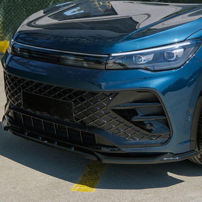OneWay, Frontspoiler, Blank svart, passar till Volkswagen Tiguan III (CT1) R-Line (2024-)