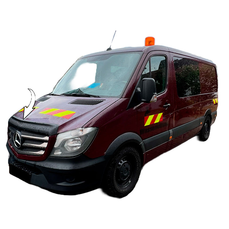 OneWay, konepellin suoja, matta musta, sopii Mercedes Sprinter W906 Facelift 2014-2018, 'Version 2'